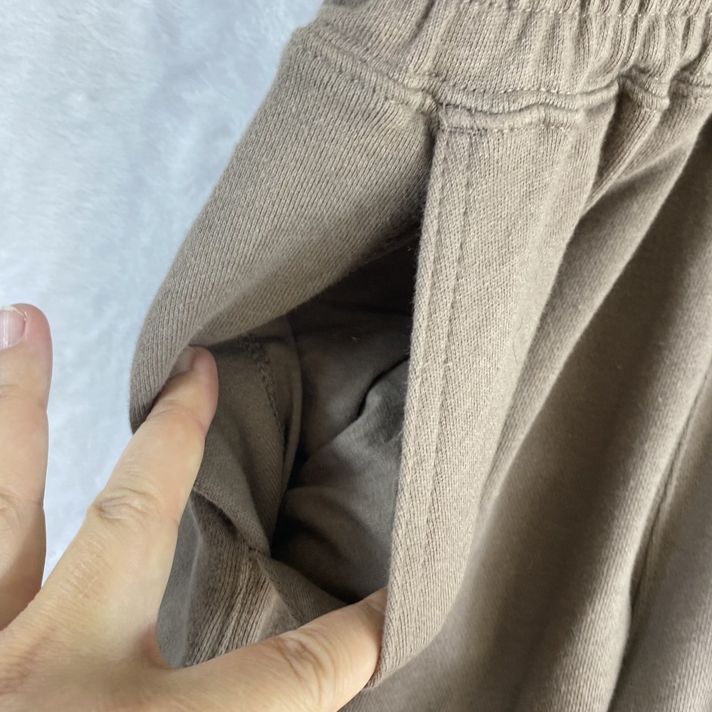 Free People Movement Jumpsuit Sz S Taupe Hooded Zip Front French Terry Lounge - Picture 7 of 11